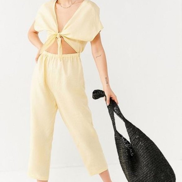 urban outfitters yellow jumpsuit